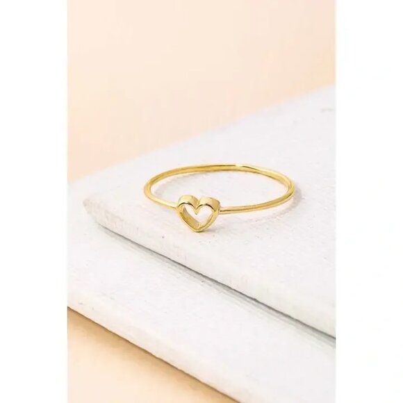($7) Dainty Open Heart Ring - Picture 2 of 3